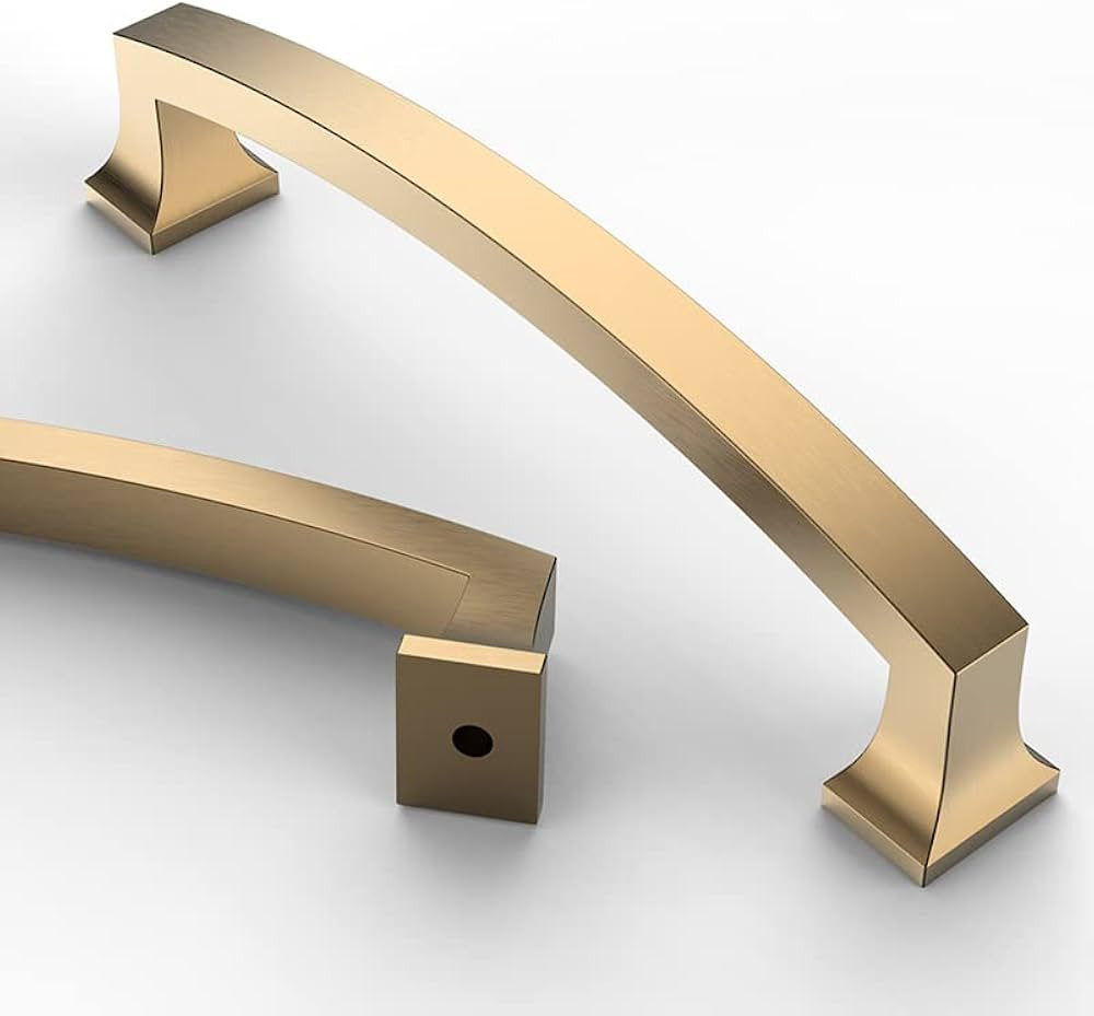 Asidrama 10 Pack 5 Inch(128mm) Hole Centers Champagne Bronze Kitchen Cabinet Handles,Gold Cabinet... | Amazon (US)