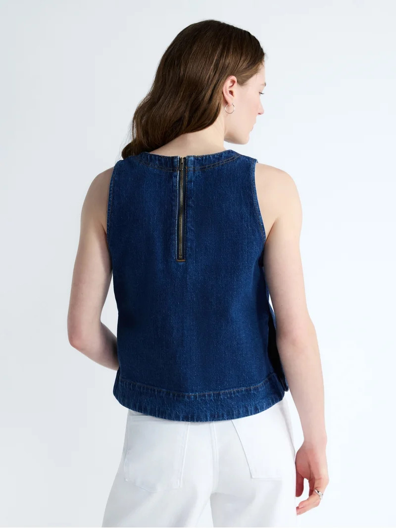 Free Assembly Women's Sleeveless Cropped Top, Sizes XS-XXL | Walmart (US)