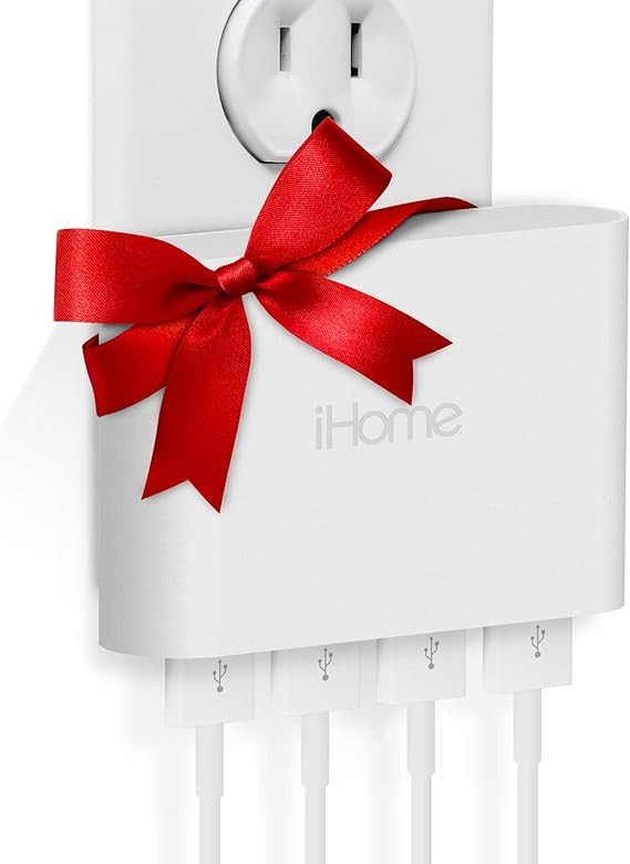 iHome AC Pro 5.4 Amp 4-Port USB Wall Charger, Flat Foldable Plug for iPhone 12/12 Pro/12 Pro Max/... | Amazon (US)