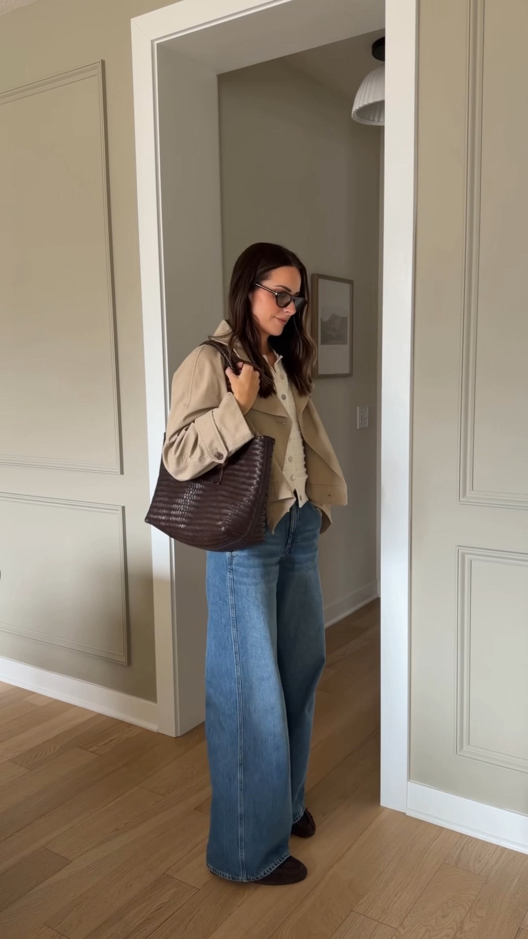 Early spring OOTD for church & brunch 🫶🏼
Cropped trench coat: true to size (S)
Cardigan: tts (S) 
Jeans: DM me for link 
Mules: tts, size down if between sizes 

#LTKootd #LTKmomlife #LTKSaleAlert