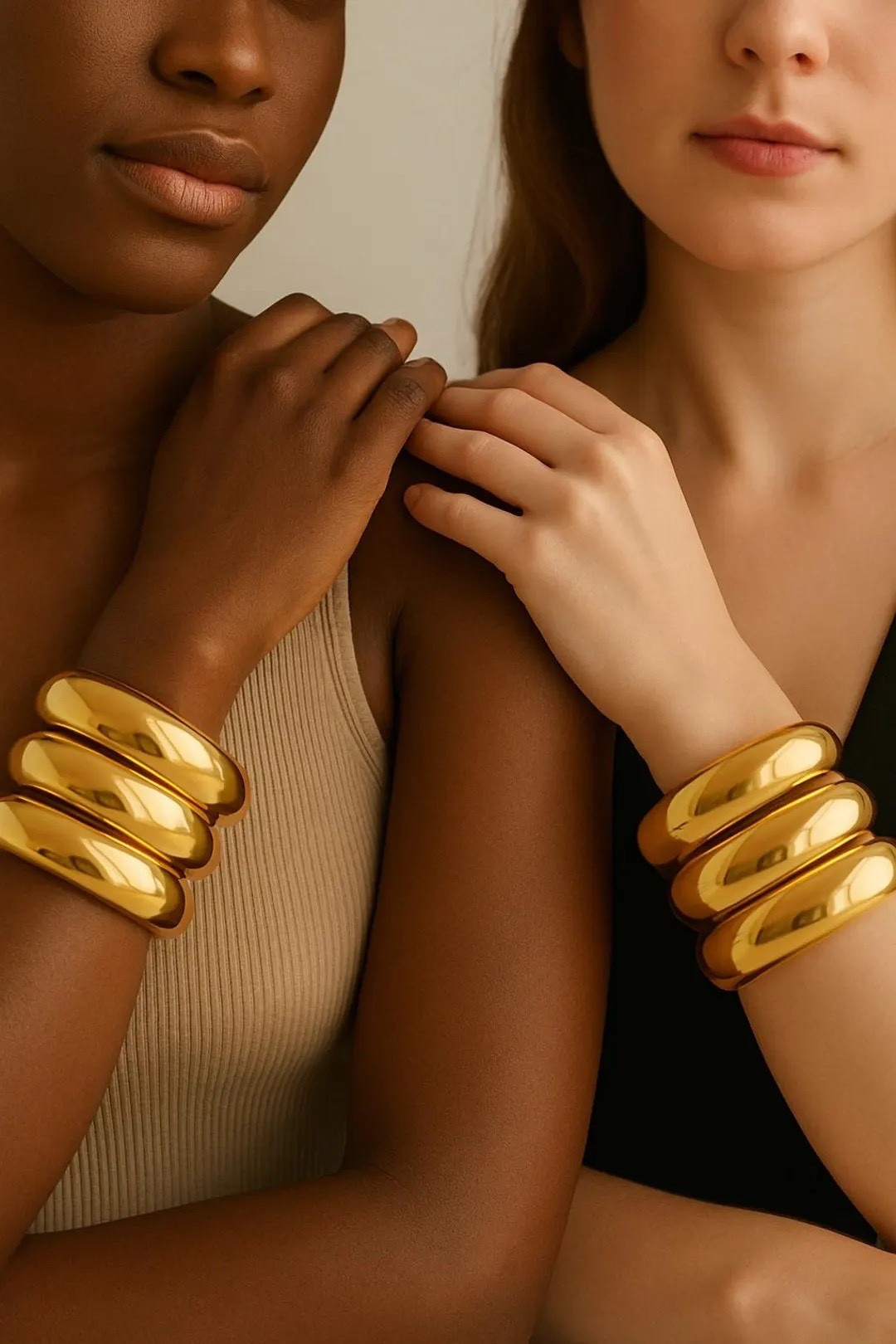 Cute, chunky bangle bracelets #ad #ltk 

#LTKOver40 #LTKBeauty