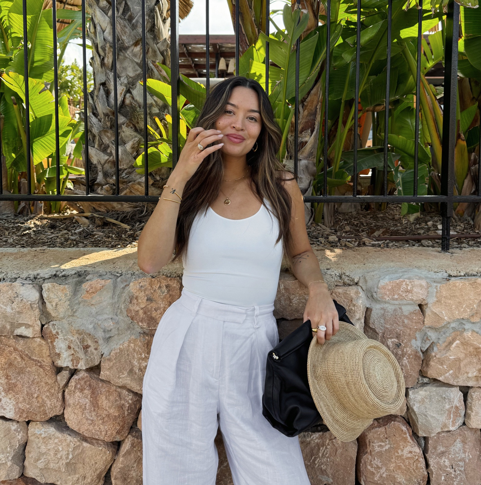 Day 1 IBIZA LOOKS )my tank is from KLAYD and my trousers are ARKET) linking alternatives here #LTKholiday  