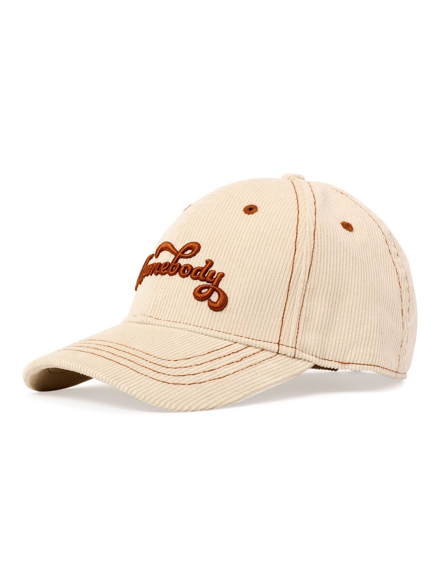 Time and Tru Women's Beige Homebody Corduroy Baseball Cap - Walmart.com | Walmart (US)