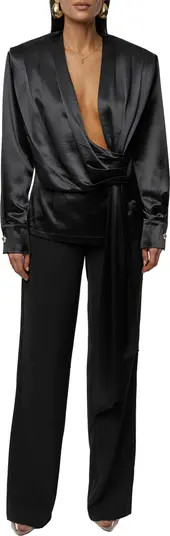 Statement Satin Drape Top | Nordstrom