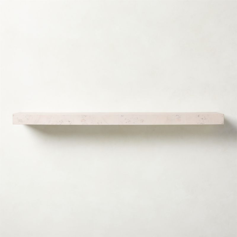Bleached Burl Wood Shelf 36" + Reviews | CB2 | CB2