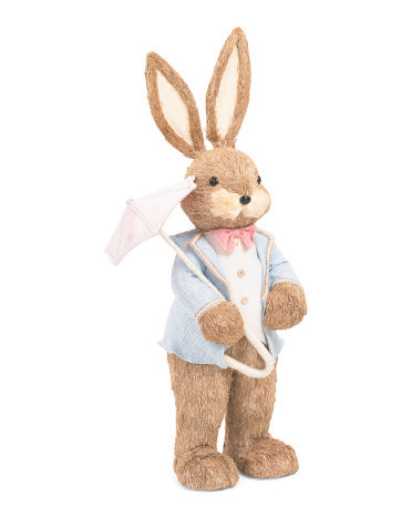 43in Bunny With Parasol Figurine | TJ Maxx