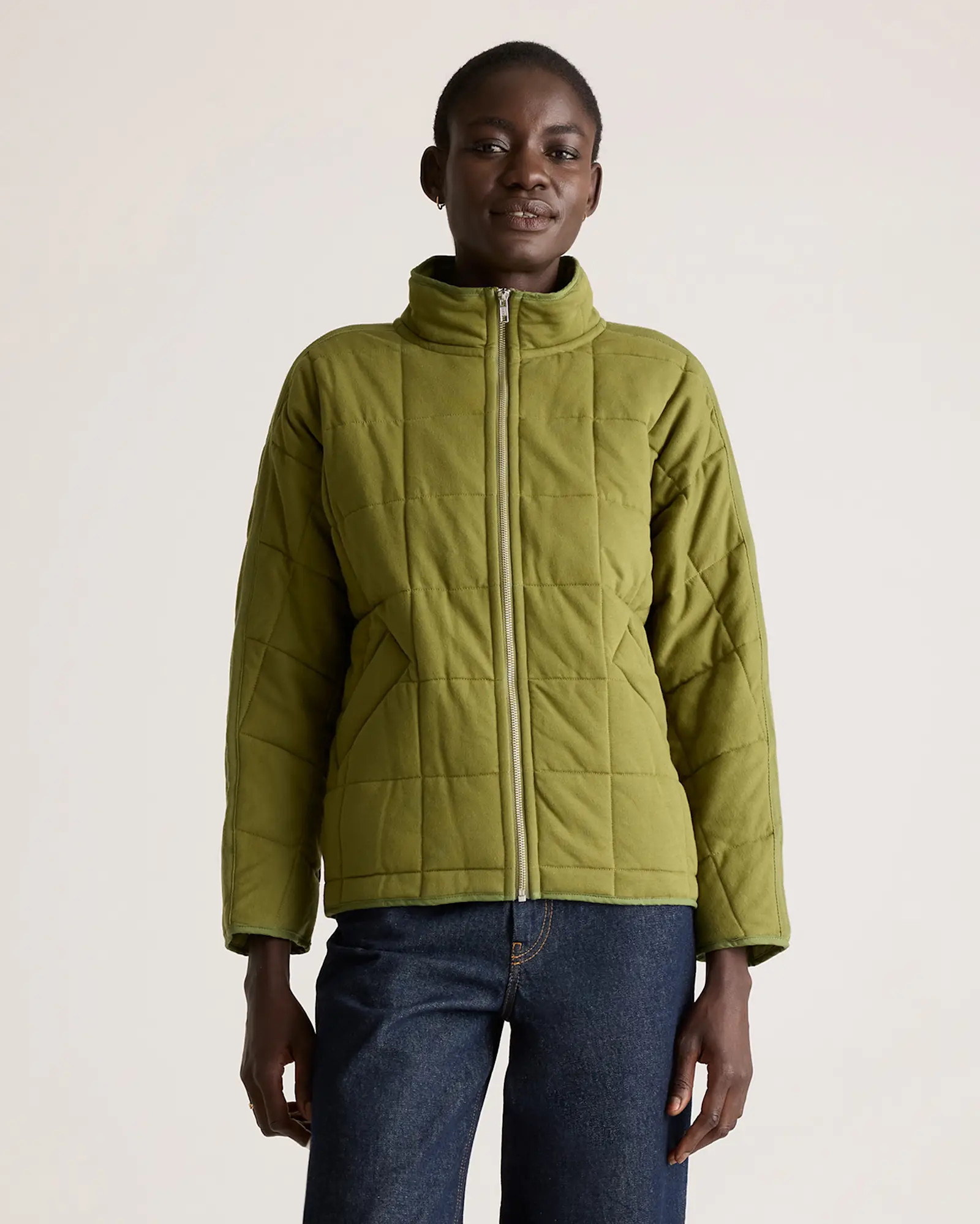 Organic Cotton Quilted Knit Jacket | Quince