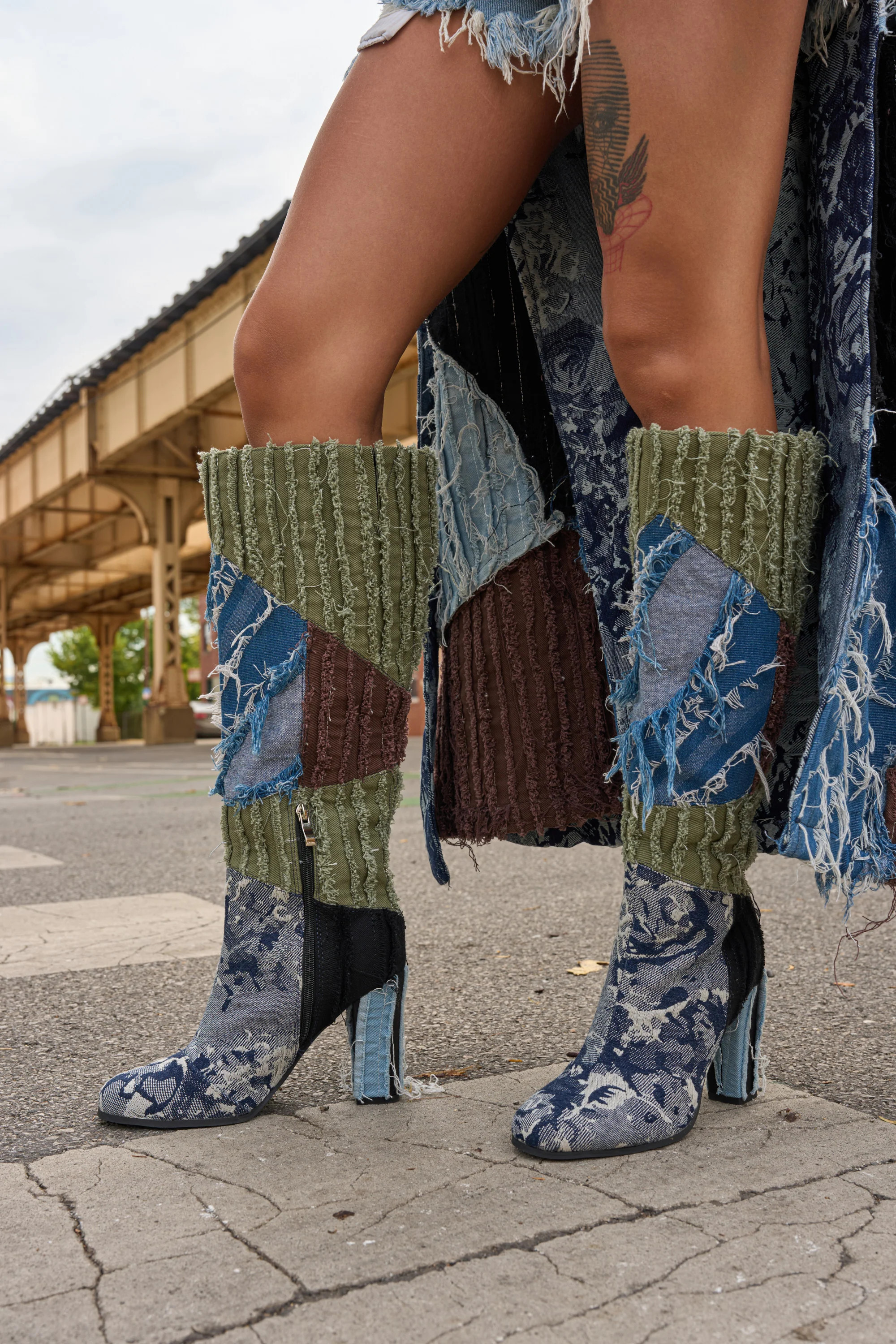 AZALEA WANG MARGEE MULTI CHUNKY KNEE HIGH BOOT | AKIRA