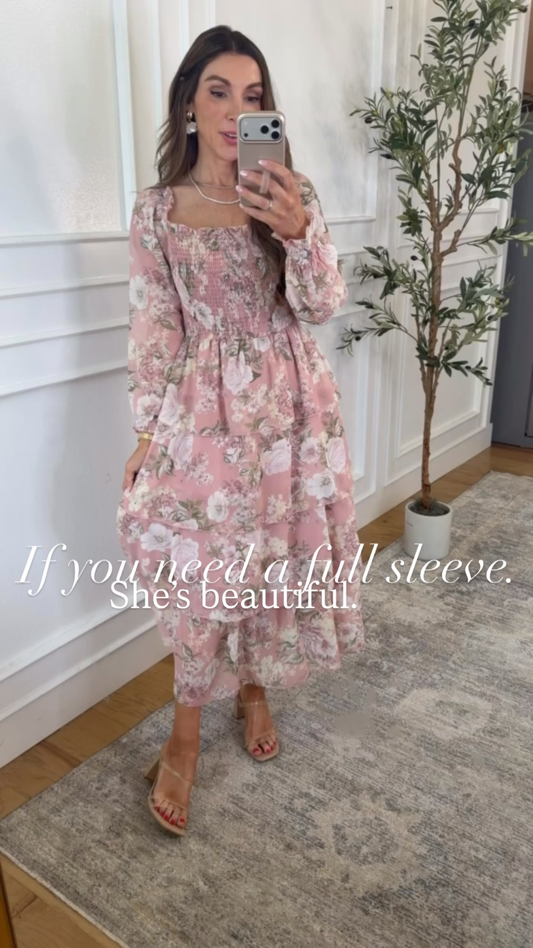 Wedding shower or guest. This dress is gorgeous with a full sleeve! 

#babyshower #weddingshower #weddingguest #springdress 

#LTKSeasonal #LTKWedding #LTKMothersDay