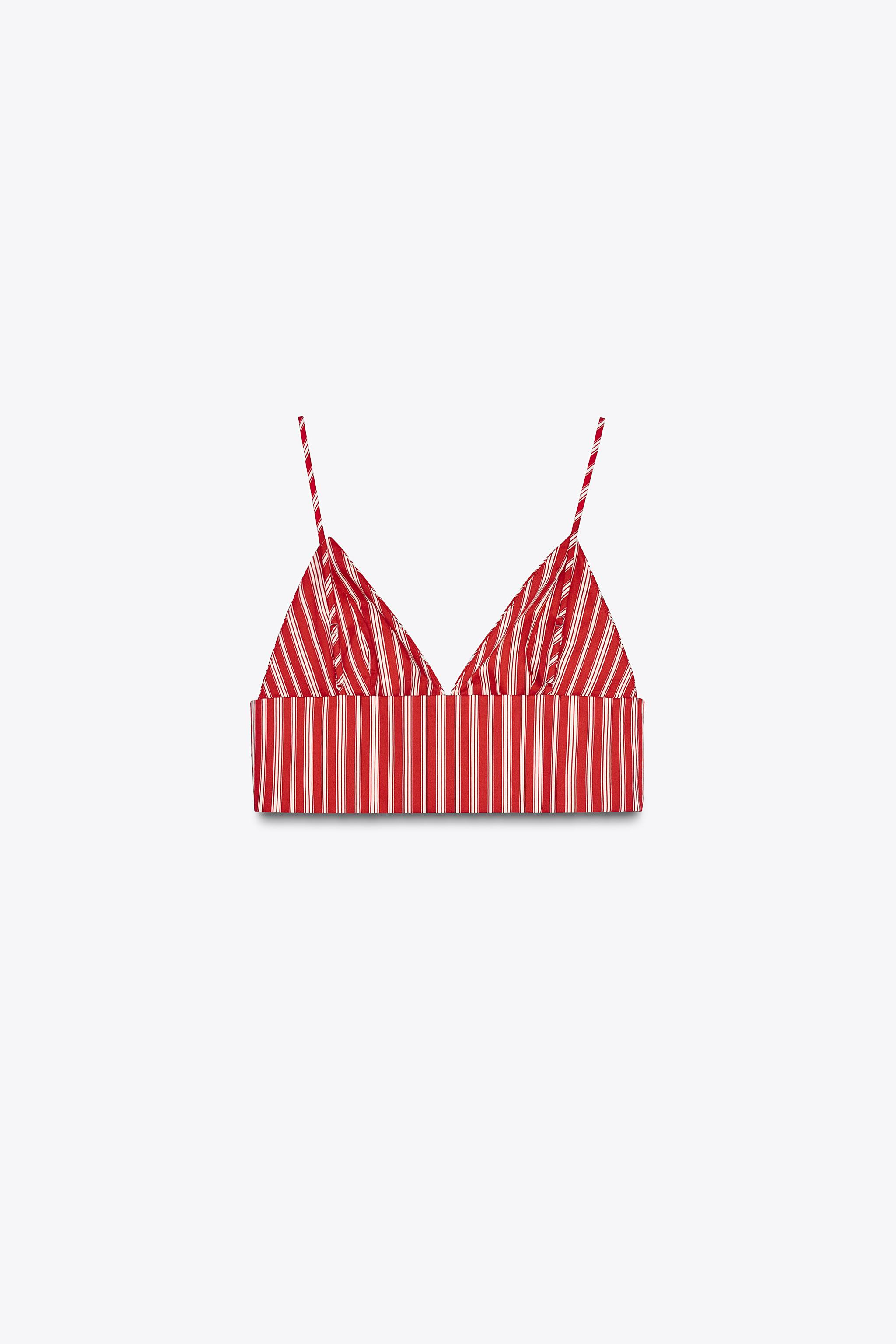 STRIPED CROP TANK TOP | Zara Canada
