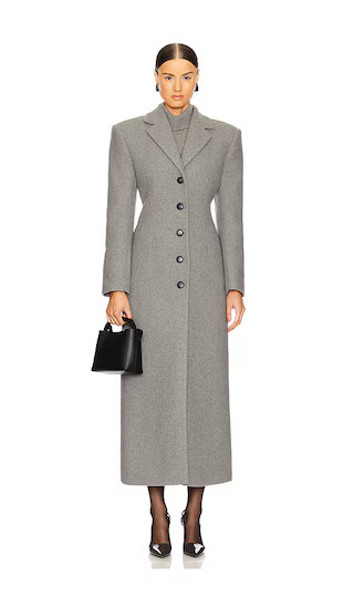 Yaron Manteco Wool Coat in Light Grey | Revolve Clothing (Global)