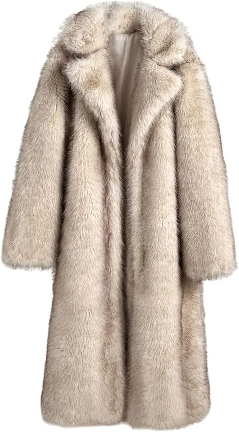 Women's Shaggy Faux Fur Warm Maxi Overcoat Outwear,Fluffy Winter Parka Long Jackets Coats | Amazon (US)