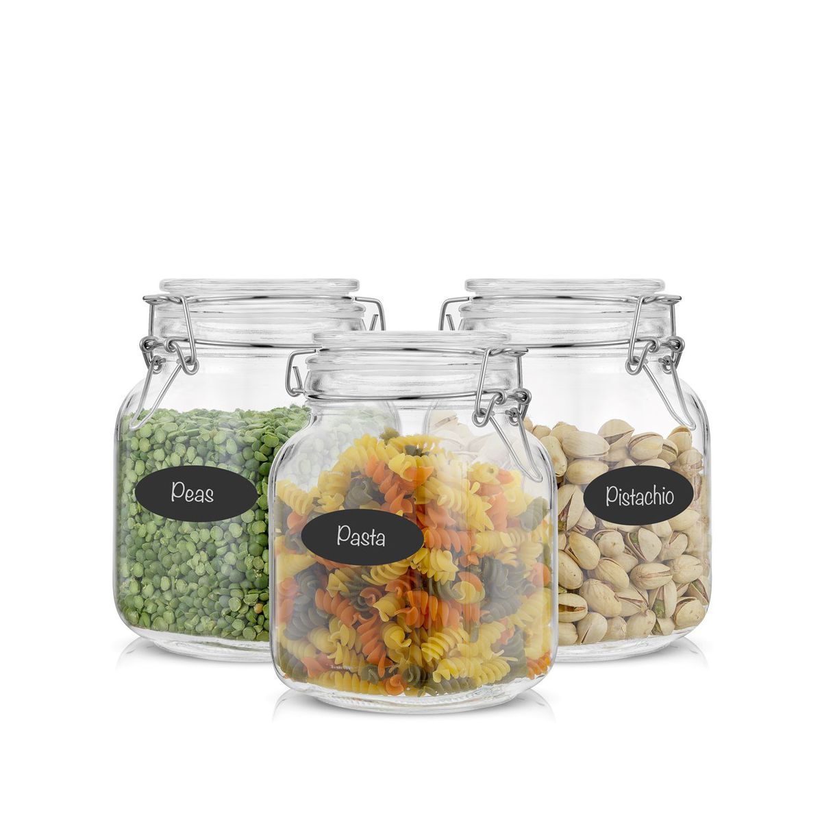 JoyJolt Airtight Glass Jars Storage Cannister with Silicone Seal Lids - Set of 3 - 32 oz. | Target