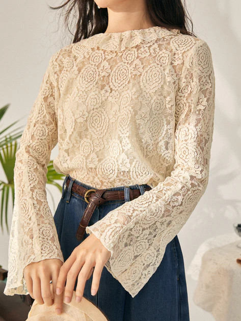 Jennifer Delicate Lace Blouse | SimpleRetro