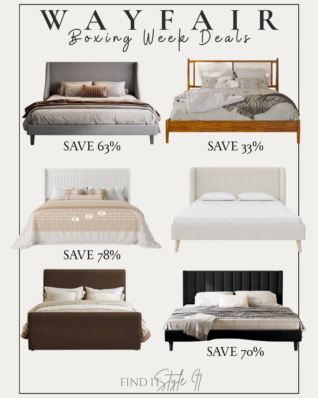 Neutral beds are up to 78% off during Wayfair's Boxing Week Sale. Several sizes and colours are available, making them ideal for modern organic bedrooms and dark, moody master retreats.

#wayfaircahome #wayfaircanada #ltkxwayday #bed #bedroom 

#LTKhome #LTKcanada #LTKsale
