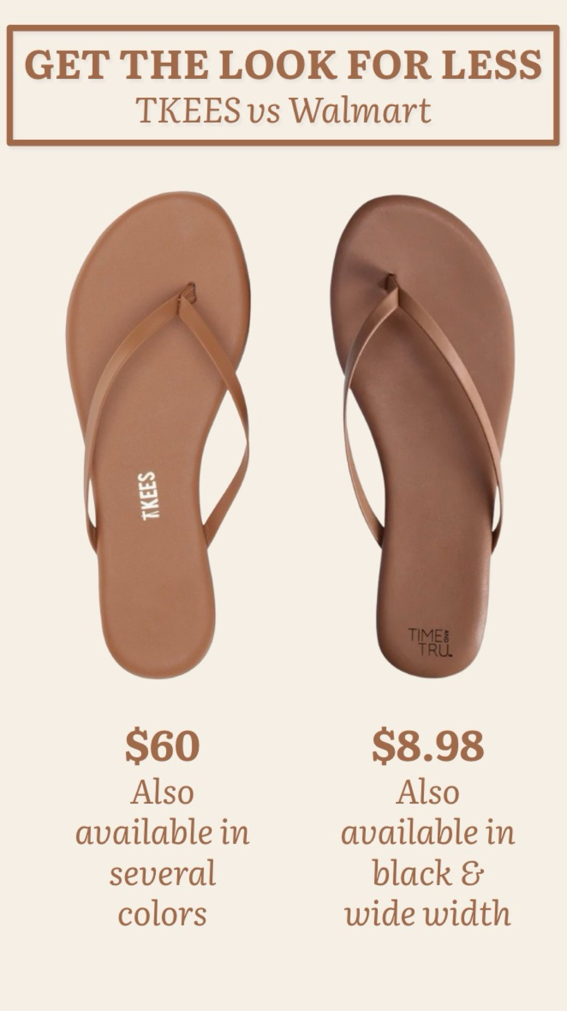 Get the Look for less! These TKEES sandals are such a classic staple shoe, and these Walmart sandals look so similar for under $10! 
………………
walmart shoes walmart sandals brown sandals tan sandals leather sandals simple sandals summer outfit travel look travel outfit travel shoes beach outfit beach look resort wear resort look vacation outfit black sandals sandals under $10 sandals under $100 sandals under $20 walmart sale walmart finds walmart new arrivals nordstrom sale shoe sale tkees dupes simple sandals classic shoe summer staples shoes staples best sandals 

#LTKSummerSales #LTKxNSale #LTKShoeCrush