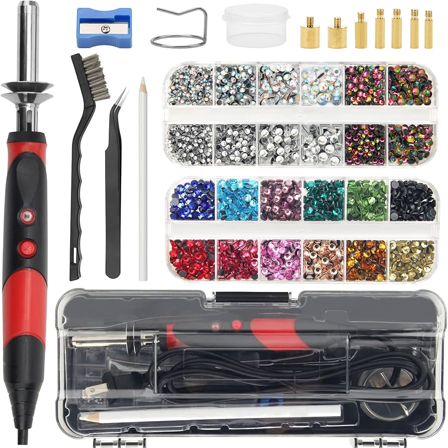 Hotfix Rhinestone Applicator Tool, Catcan Bedazzler Kit with Rhinestones for Clothing, Hotfix Rhi... | Amazon (US)