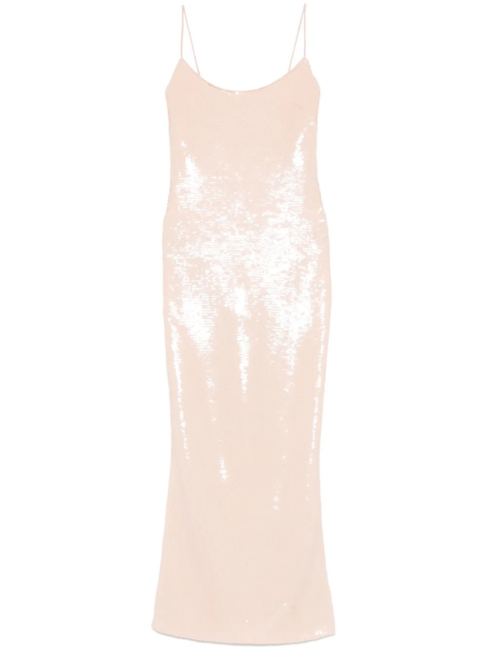 The New Arrivals Ilkyaz Ozel Isis In Nue Au Lune maxi dress - Pink | Farfetch Global