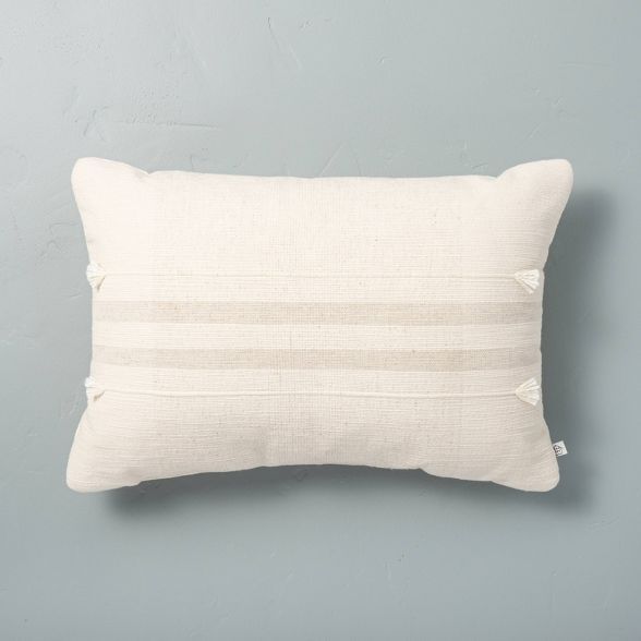 Tassel Center Band Stripes Throw Pillow - Hearth & Hand™ with Magnolia | Target