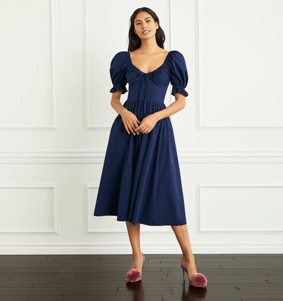 The Ophelia Dress - Navy Poplin | Hill House Home