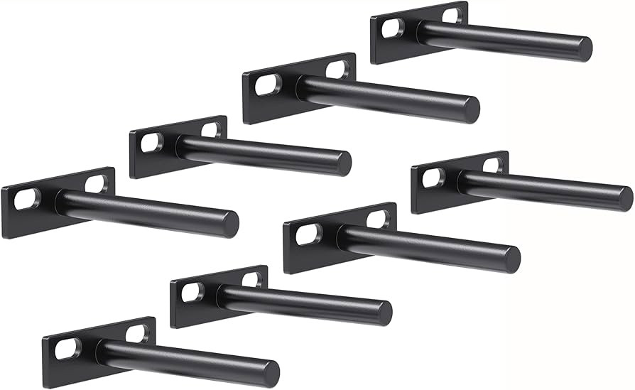 8 Pcs 3 inch Floating Shelf Bracket, Solid Steel Blind Shelf Brackets Hidden Shelf Support for Fl... | Amazon (US)