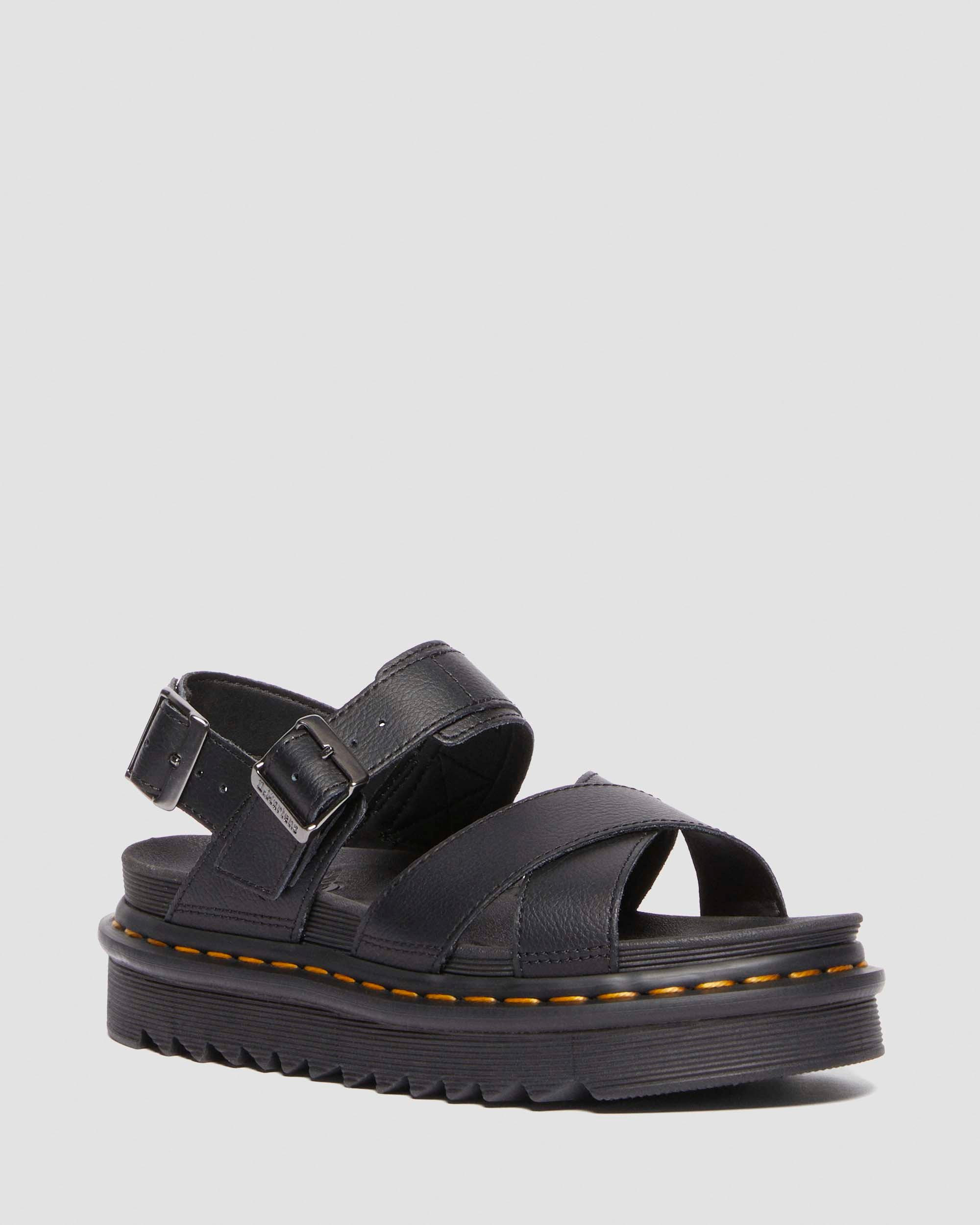Voss II Athena leather strap sandals in Black | Dr. Martens | Dr. Martens