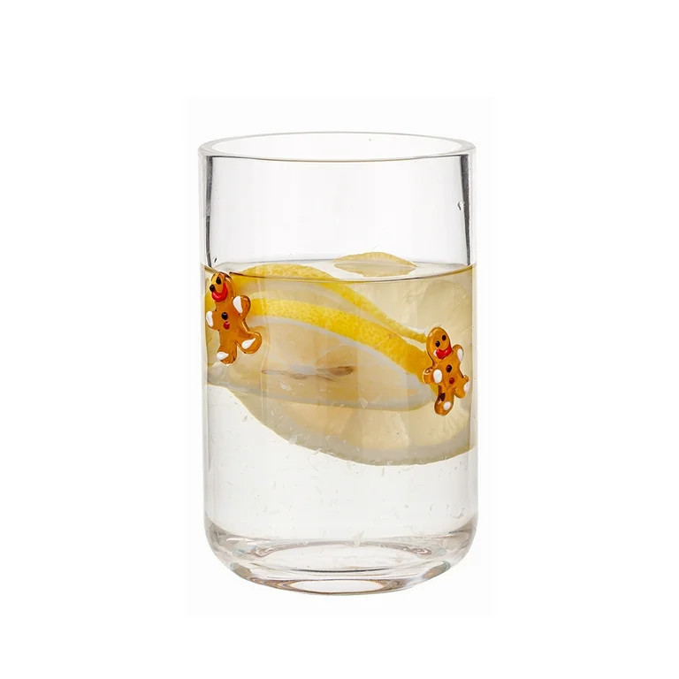 Holiday Time Gingerbread Man Charm Drinking Glass 16 OZ | Walmart (US)