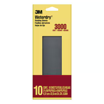 3M Wetordry Sanding-Sheet Ultra Fine 3000-Grit Sheet Sandpaper 9-in W x 3.66-in L 10-Pack | Lowe's