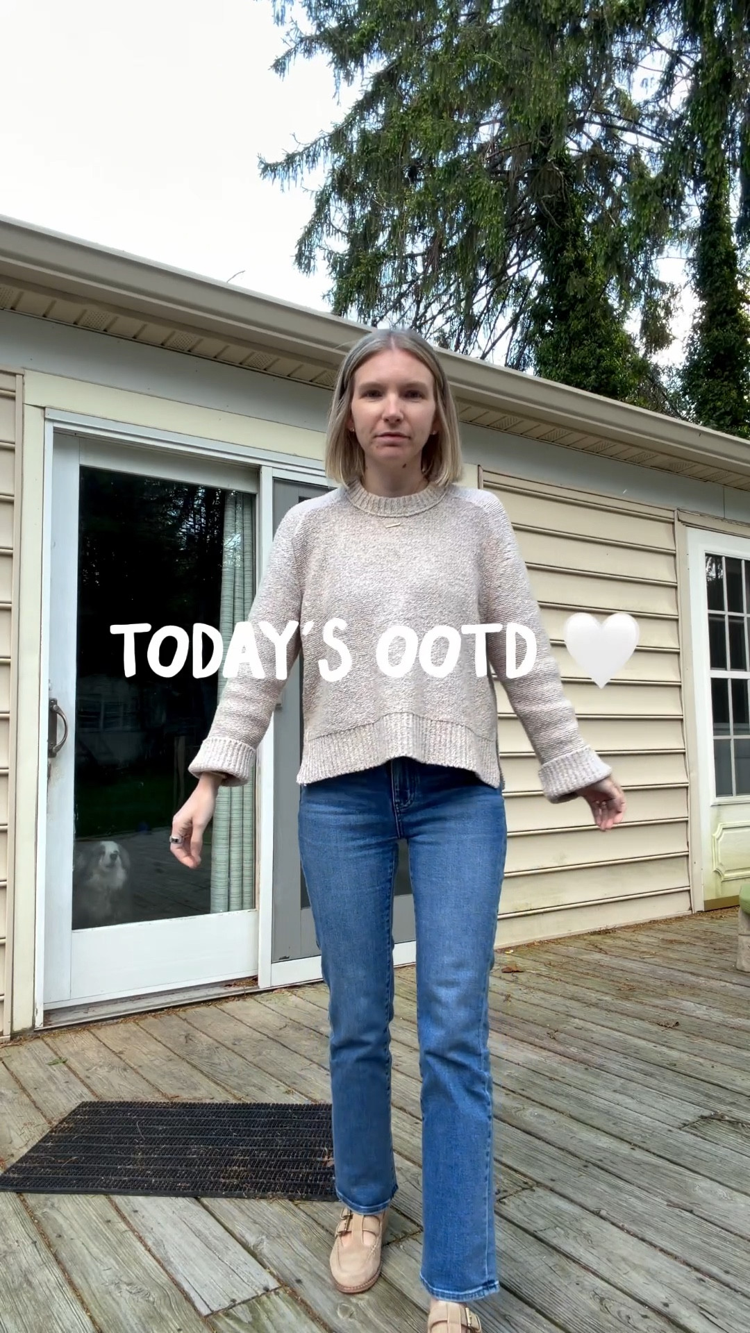 Today’s ootd. If you haven’t tried quince jeans yet, let this be your sign! Comes in different lengths! This is the 28 length  

#LTKootd #LTKmomlife #LTKPetite