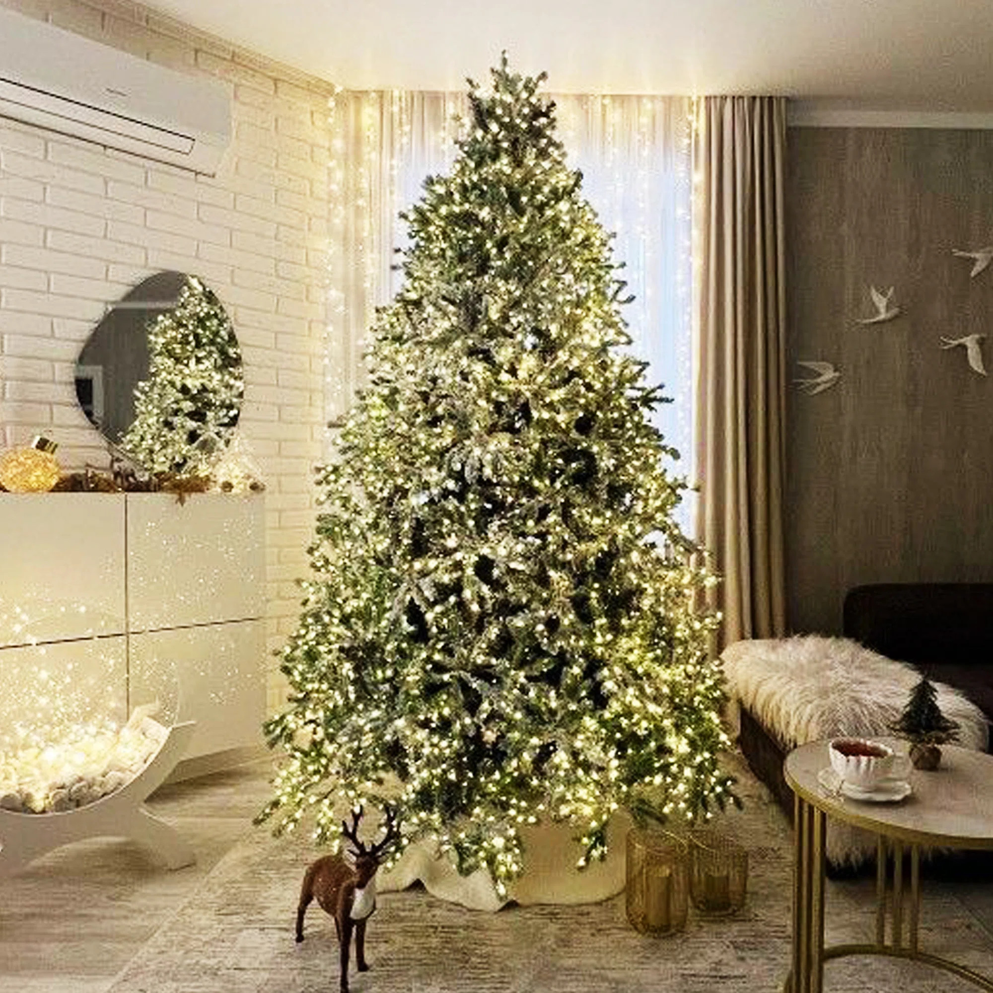 6' Lighted Spruce Holiday Christmas Tree with 800 Branch Tips, 300 Lights for Home, Office, Party... | Wayfair North America