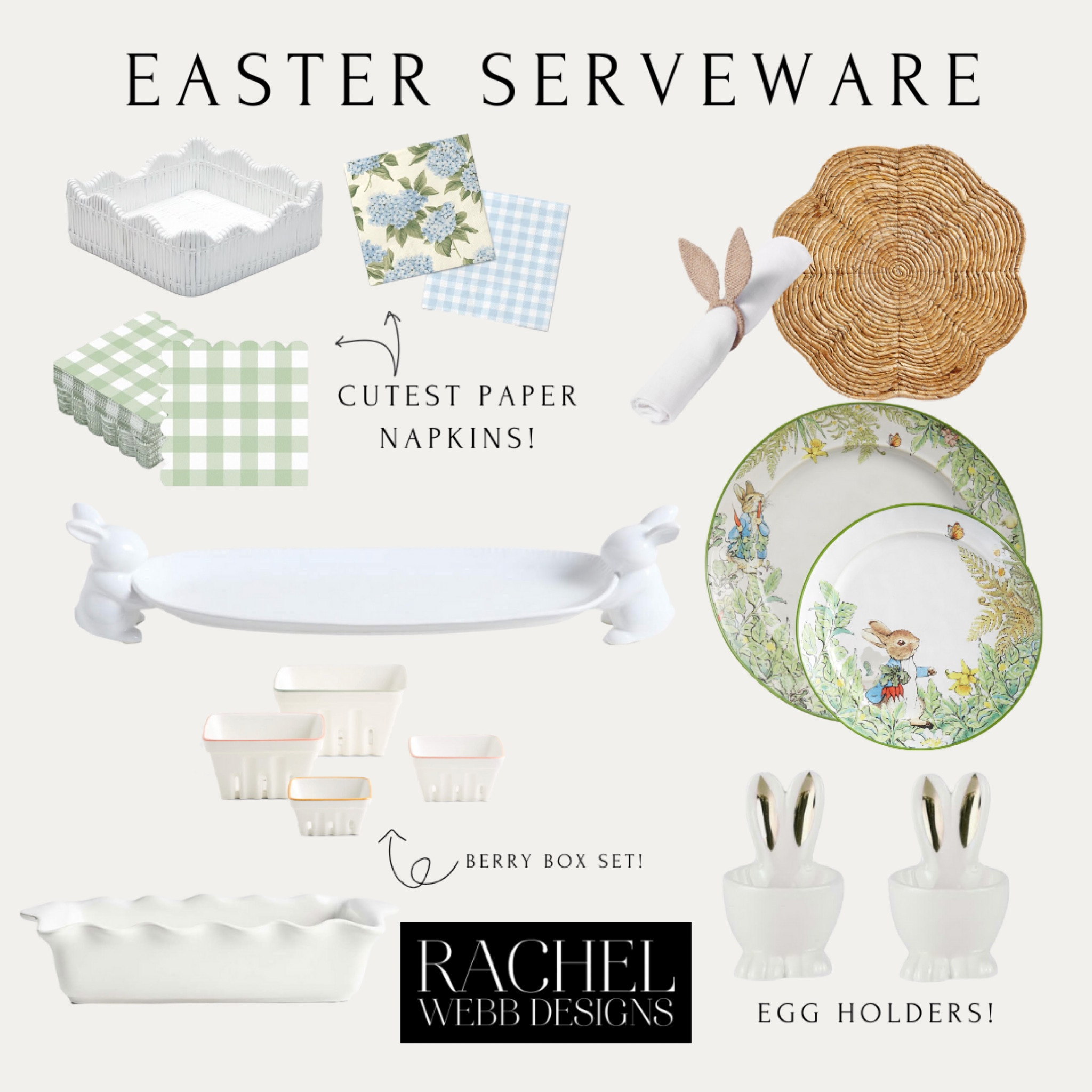 Easter {brunch, lunch, or dinner} ready!  These finds will make you the hostess with the mostest!  The scalloped bakeware is probably my favorite and can be used year round! 🥰 

#serveware #easter #easterserveware #eastertable #easterdecor #essterbrunch 

#LTKSeasonal #LTKHome #LTKFamily
