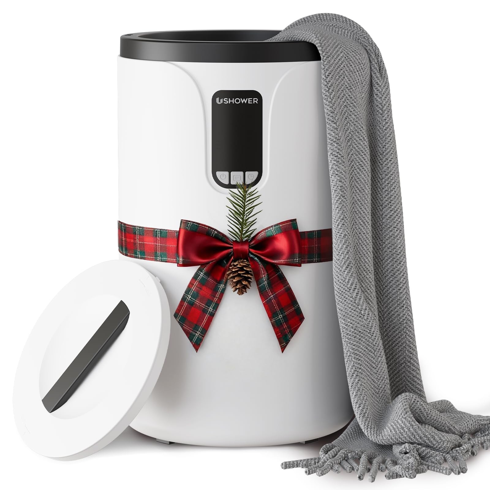 USHOWER Towel Warmers for Bathroom, 20L Large Towel Warmer Bucket for Spa, LCD Screen Display Tim... | Amazon (US)