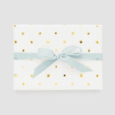 White with Gold Snow Flake Gift Wrap, Single Roll - Sugar Paper&#8482; | Target