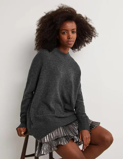 Cashmere Boyfriend Crew Jumper | Boden (UK & IE)