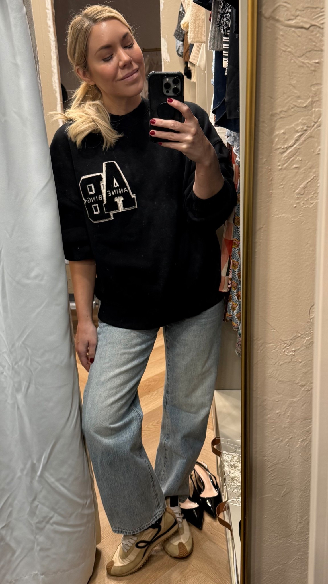 What I wore to go to a kids birthday party 🎈 
Loewe sneakers
Anine Bing sweatshirt 

#LTKstorytime #LTKdayinmylife #LTKmomlife