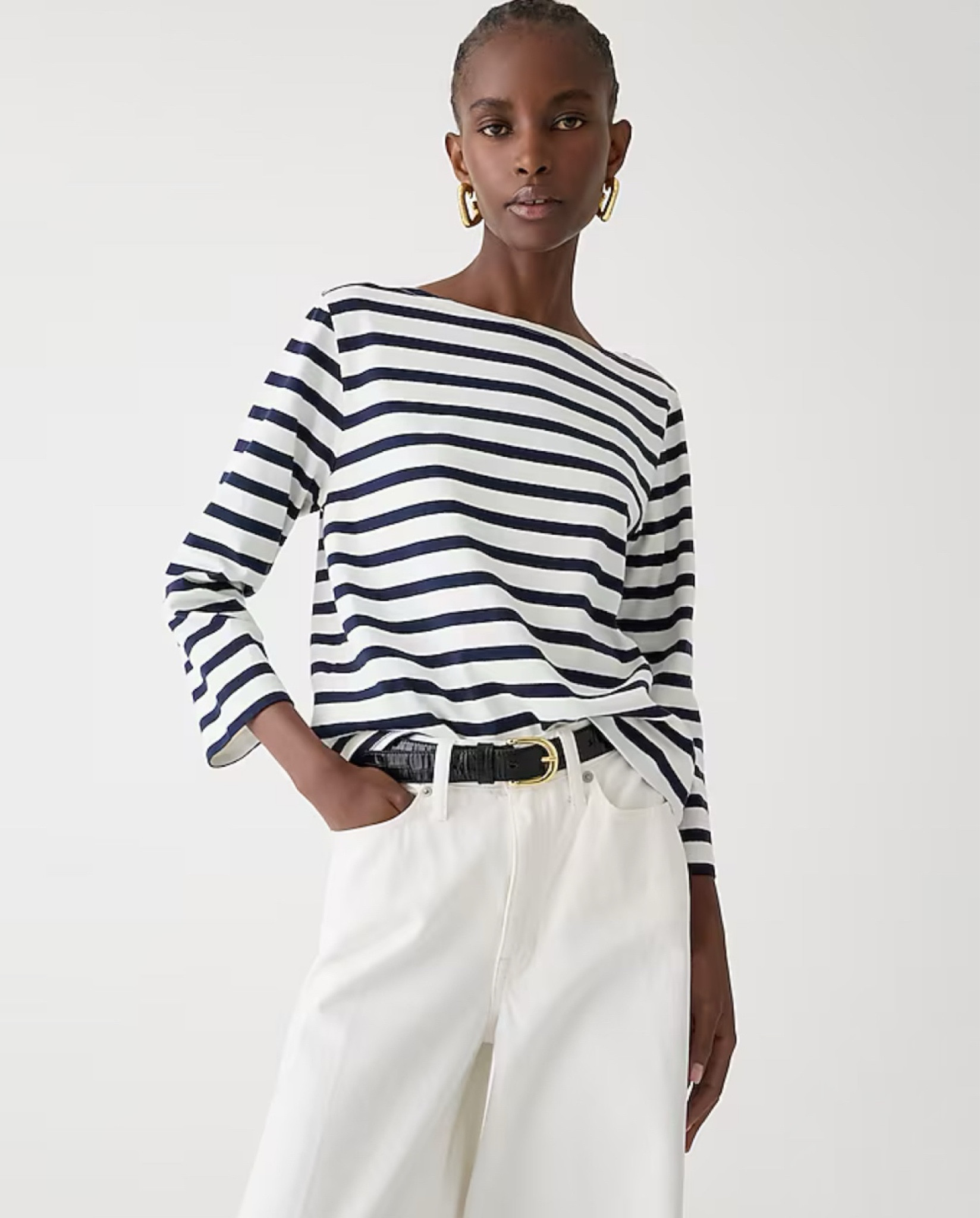 Love a good stripe boatneck tee 

#LTKStyleTip #LTKFindsUnder100