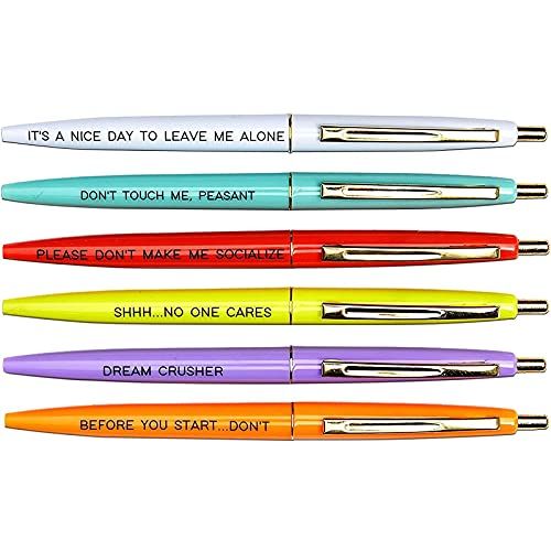 Ballpoint Pens with Funny Quotes and Insults (6 Colors, 12 Pack) | Amazon (US)