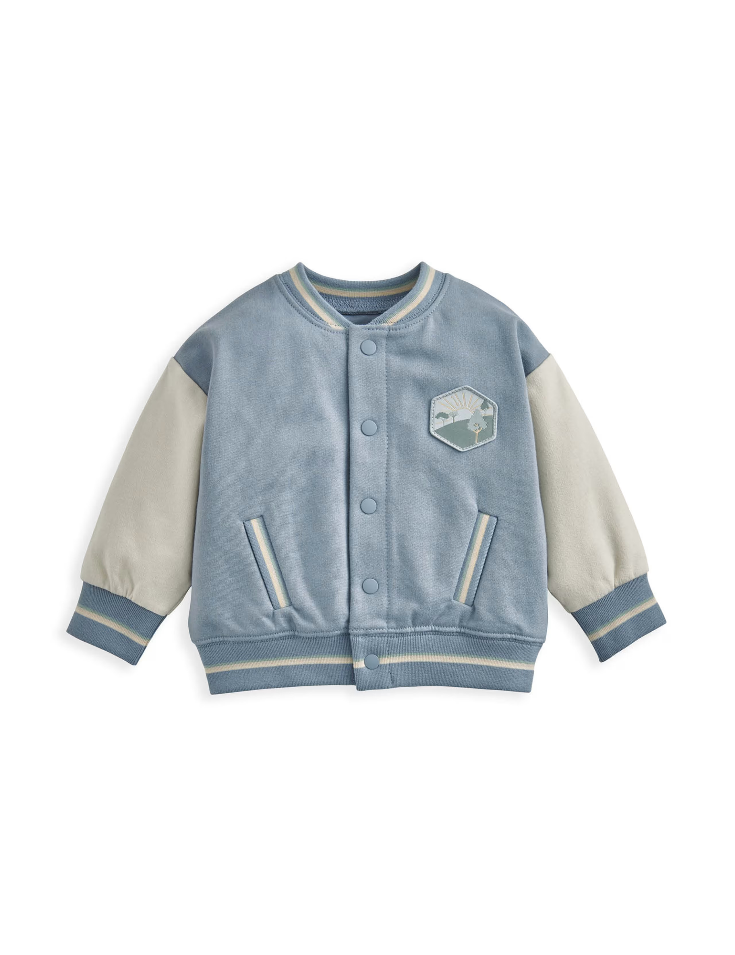 Pure Cotton Appliqué Baseball Jacket (0 Mths-3 Yrs) | Mamas & Papas | M&S | Marks & Spencer (UK)