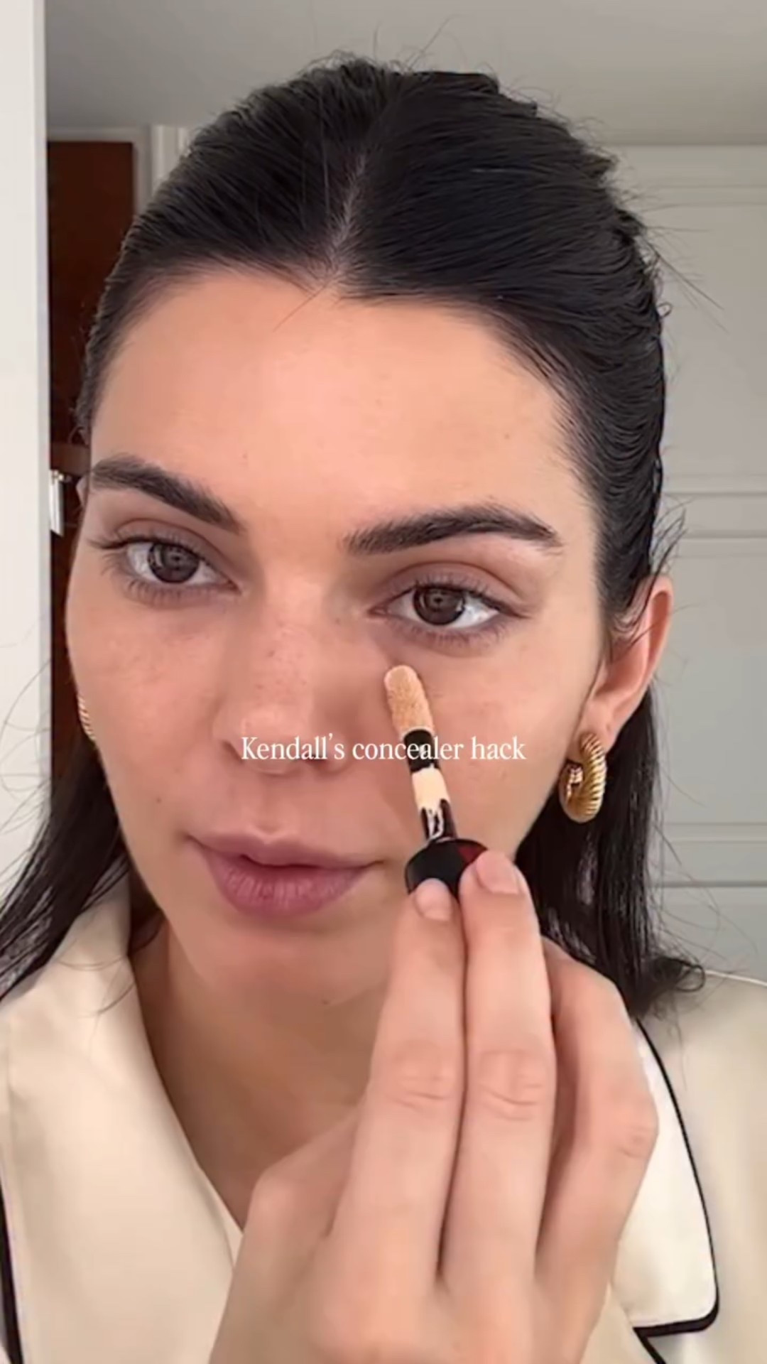 @kendalljenner’s concealer method. Thoughts? 

Products linked in my ShopMy 🖤

#kendalljenner #lorealparis #makeup #concealerhack