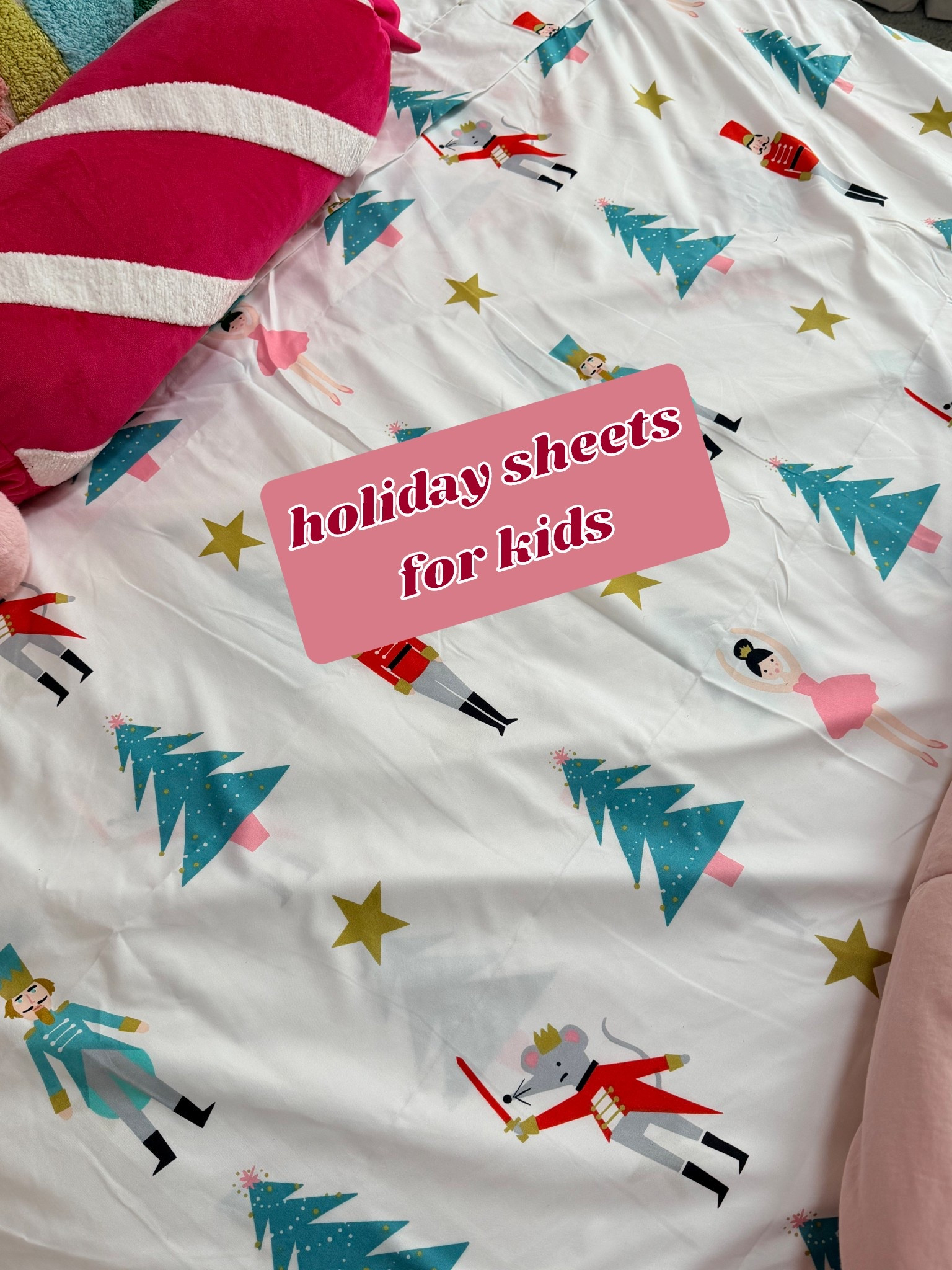 I bought my daughter her first set of holiday sheets and decorated the whole room around the whimsical colors!

Christmas decor for kids
Pink Christmas decor
Whimsical Christmas decor


#LTKHoliday #LTKKids #LTKHome
