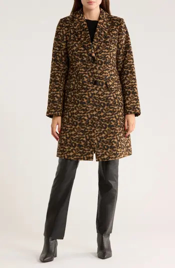 Single Breasted Wool Blend Coat | Nordstrom Rack