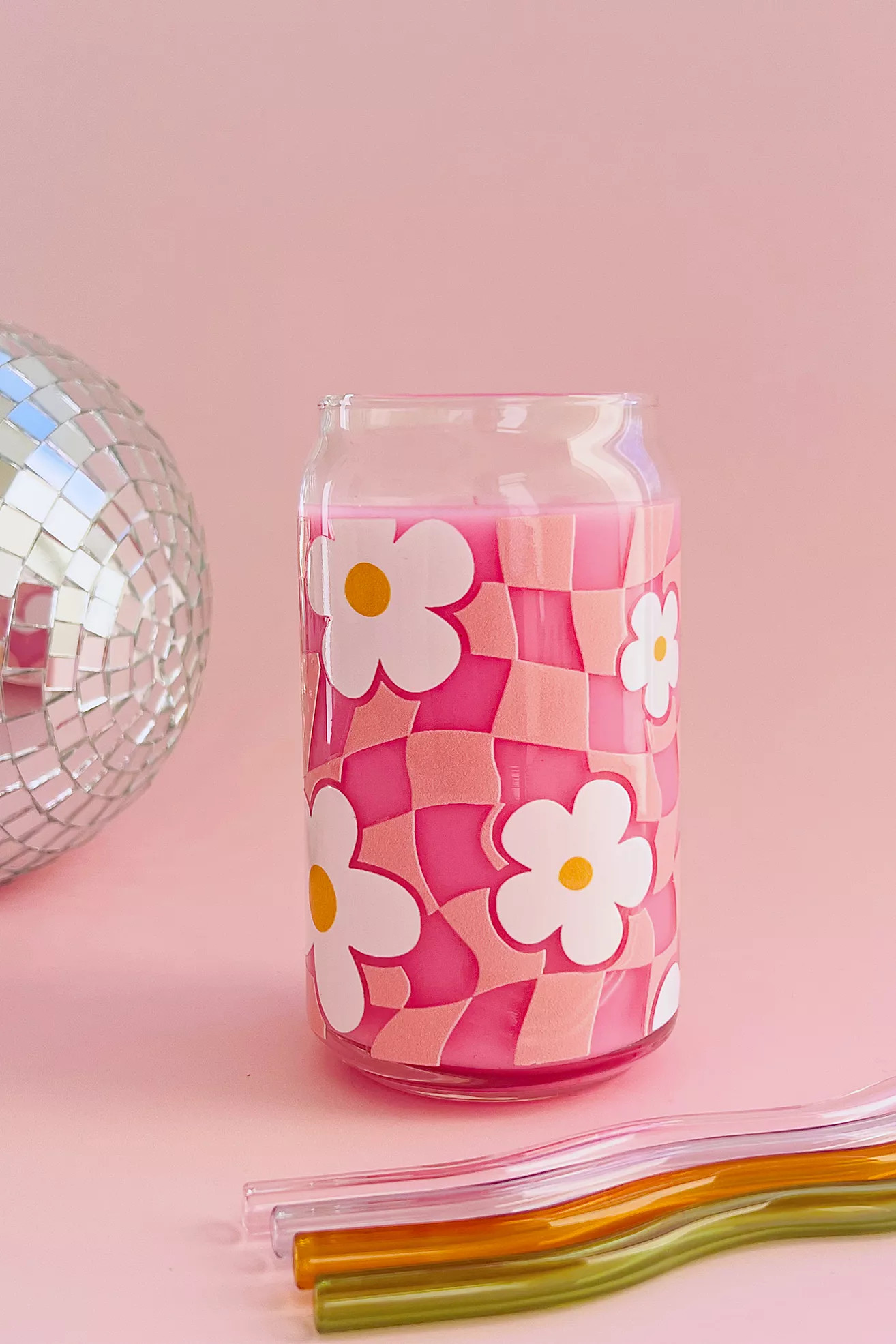 Golden Hour Designs Checkerboard Flower Glass Cup | Free People (Global - UK&FR Excluded)