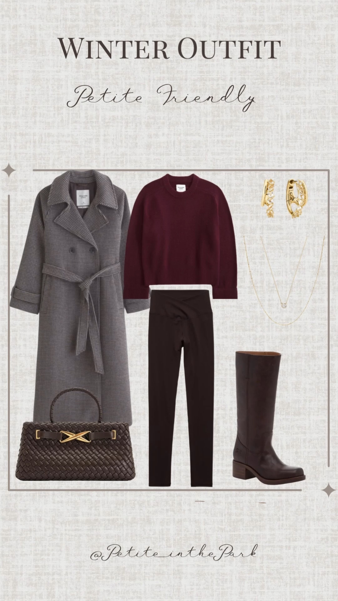 Fall petite outfit  

Fall outfit, Fall trends, casual fall outfit, petite fall outfit, fall fashion, fall style, petite style, petite fall style, casual petite outfit, minimal outfit, minimal fall outfit, wool coat, brown coat, petite coat, brown sweater, burgundy cashmere sweater, high waisted leggings , petite leggings , boots, brown boots, leather boots, shoulder bag, leather bag, brown bag, brown purse, gold earrings, gold hoop earrings, gold necklace, minimal jewelry  #casualoutfit #petiteoutifts #falloutfits #falloutfits2025 #falltrends 

#LTKSeasonal #LTKPetite #LTKSaleAlert