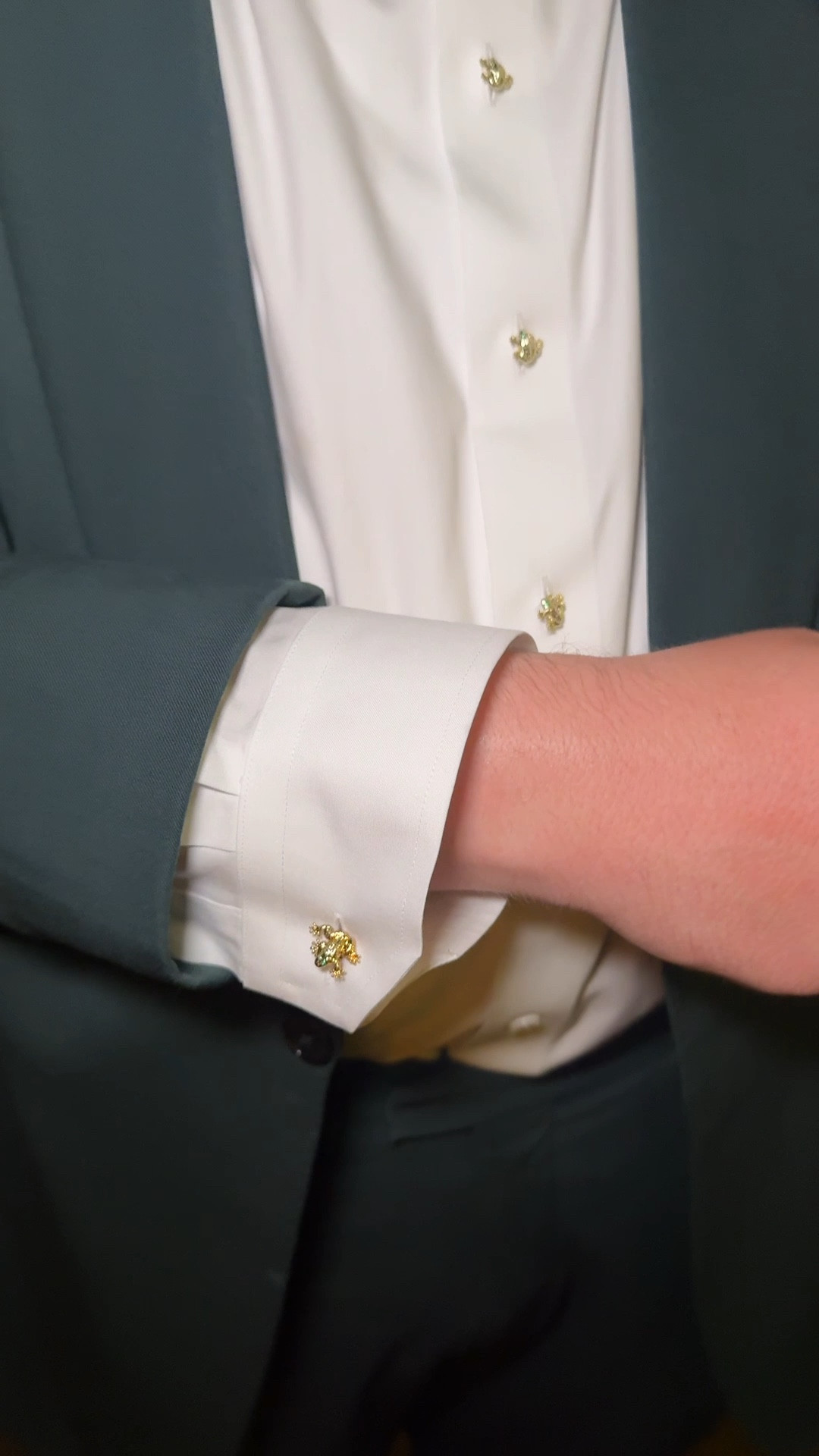 the best cufflinks! I got these for all the men in my life one Christmas. I loved the frogs with Andrew’s green tux. 

Frog cufflinks and buttons by Nicola Bathie. 

#LTKWedding #LTKMens