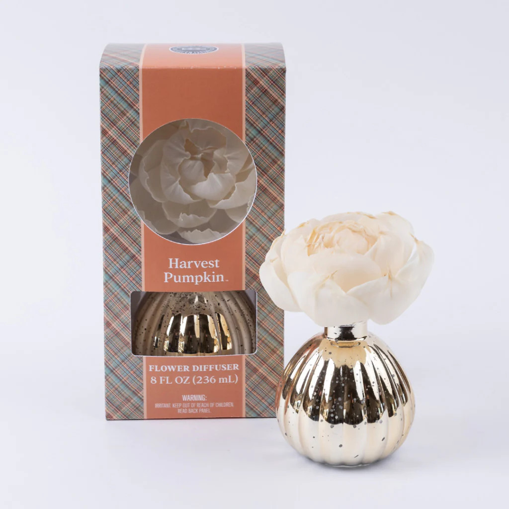 Harvest Pumpkin Holiday Mercury Flower Diffuser | Bridgewater Candle Company