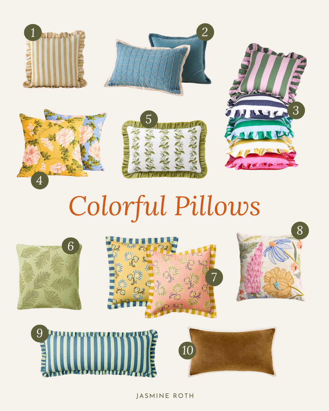 Summer-Inspired Colorful Throw Pillows 

 #LTKSummerEdit #LTKU #LTKHome