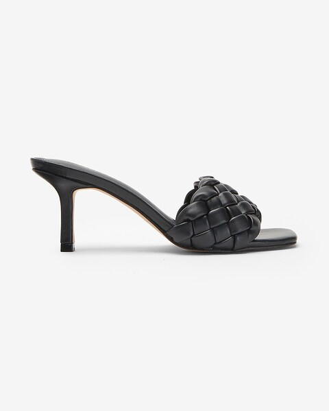 Quilted Slide Heeled Sandals | Express
