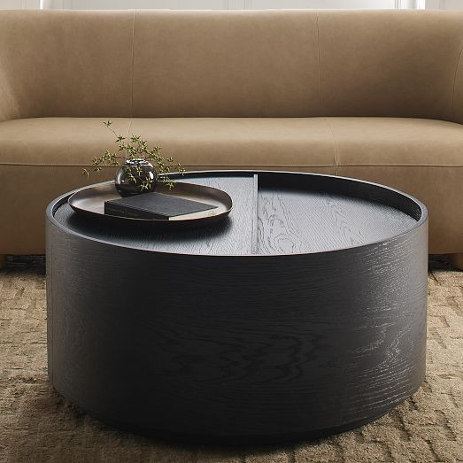 Volume Round Storage Drum Coffee Table (36") | West Elm (US)