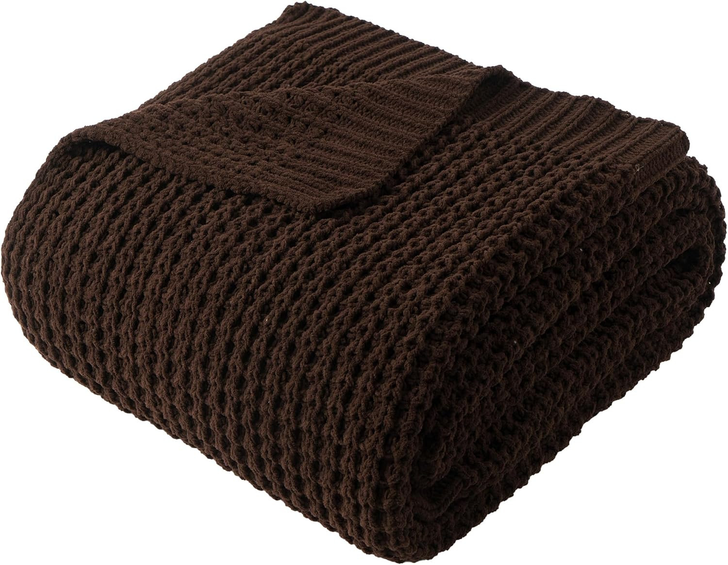 Brown Throw Blanket for Couch, Soft Chenille Knit Throw Blanket 50x60in | Amazon (US)