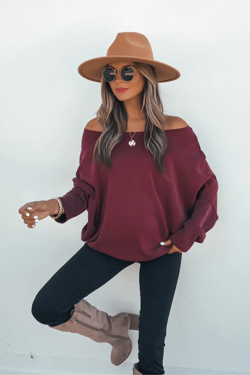 Burgundy Soft Cloud Scuba Pullover | Magnolia Boutique